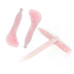 पॉलिश प्राकृतिक गुलाब क्वार्ट्ज एवेन्टेरिन क्रिस्टल मेरिडियन बिंदु मालिश पेन शरीर के लिए गुलाब क्वार्ट्ज एक्यूपॉइंट पेन - Product Image 5