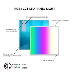 New DMX512 Điều Khiển 2.4 Gam Wifi Thông Minh LED RGB/RGBW/RGB + CCT/RGBWW LED Bảng Điều Chỉnh Ánh Sáng 600X600 300X1200 600X1200 Mét ETL CE RoHS - Product Image 2