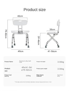 La última Silla de inodoro de alta calidad con ruedas, venta al por mayor de fábrica, es una silla de inodoro médica asequible - Product Image 6