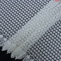 Tissu en dentelle guipure soluble dans l'eau, motif floral, 100% polyester, broderie textile