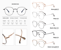 Monture de lunettes en titane pur anti-lumière bleue avec verres transparents, monture complète, personnalisable OEM/ODM, pour lunettes de vue myopie