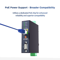 Convertidor Ethernet HUAIOT E601 con Alimentación POE, Doble Puerto Serie RS485 RS232, Servidor de Pasarela de Dispositivos Modbus TCP UDP, China