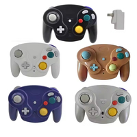 Manette de jeu sans fil BT 2,4 GHz avec moteur de vibration pour les contrôleurs GameCube NGC et Wii