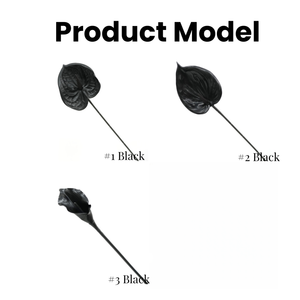 Anthurium artificiel <span class=keywords><strong>noir</strong></span> de qualité supérieure, toucher réaliste, en plastique, Calla artificielle noire pour décoration de mariage - Product Image 3