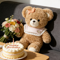 Bavoir en peluche ours en peluche adorable et câlin pour bébé, rembourrage en coton PP, doublure en maille lavée, cadeau pour enfant, confort
