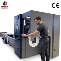 Machine de découpe laser à fibre pour tubes, alimentation entièrement automatique, 3000 W, vitesse de coupe rapide, pour aluminium