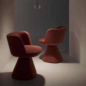 Thiết kế mới Nordic phòng chờ Ghế bành Ghế ăn bọc vải da đệm ghế xoay hiện đại - Product Image 3