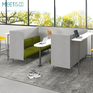 Commercial Modern L-Shape Fabric Reception <b>Sofa</b> Couch Set <b>Convertible</b> Home Office Apartment Living Room Bedroom Metal Hospitals - Product Image 2