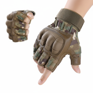 Gants de cyclisme Gants de course de vélo à demi-doigts en cuir véritable avec motif de ceinture Gants de course de style sans doigts - Product Image 1