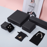 Boîtes d'emballage en papier pour bijoux de mariage, bracelets de luxe haut de gamme Sunny Pack en gros, en noir