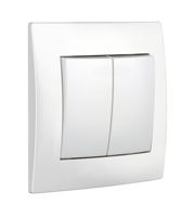 Interrupteur et prise murale électriques 10A en matériau PC, couleur blanche, norme européenne, bouton poussoir, lumière LED, interrupteurs muraux