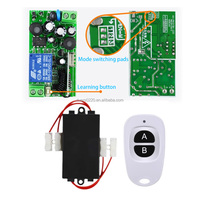 Interruptor de luz LED de 110V/220V 85V, control remoto de 2 botones para exposición e iluminación del hogar