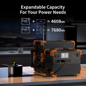 Station d'alimentation portable à charge rapide supérieure 1536Wh 2200W, générateur solaire à onde sinusoïdale pure, batterie extensible pour le camping en plein air - Product Image 4