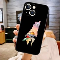 Coque de Téléphone Mobile avec Impression TPU Drapeau et Carte de la Palestine pour iPhone 17promax 17, Compatible avec iPhone 12 13 14 15 16 Plus Pro Max et Tous Types de Coques de Téléphone