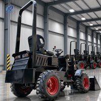 Pengiriman Gratis Mini Loader Listrik 4WD Mini Wheel Loader Loader Listrik Kecil CE Kebun Anggur Kebun Buah Kebun Perkebunan Kebun Pertanian