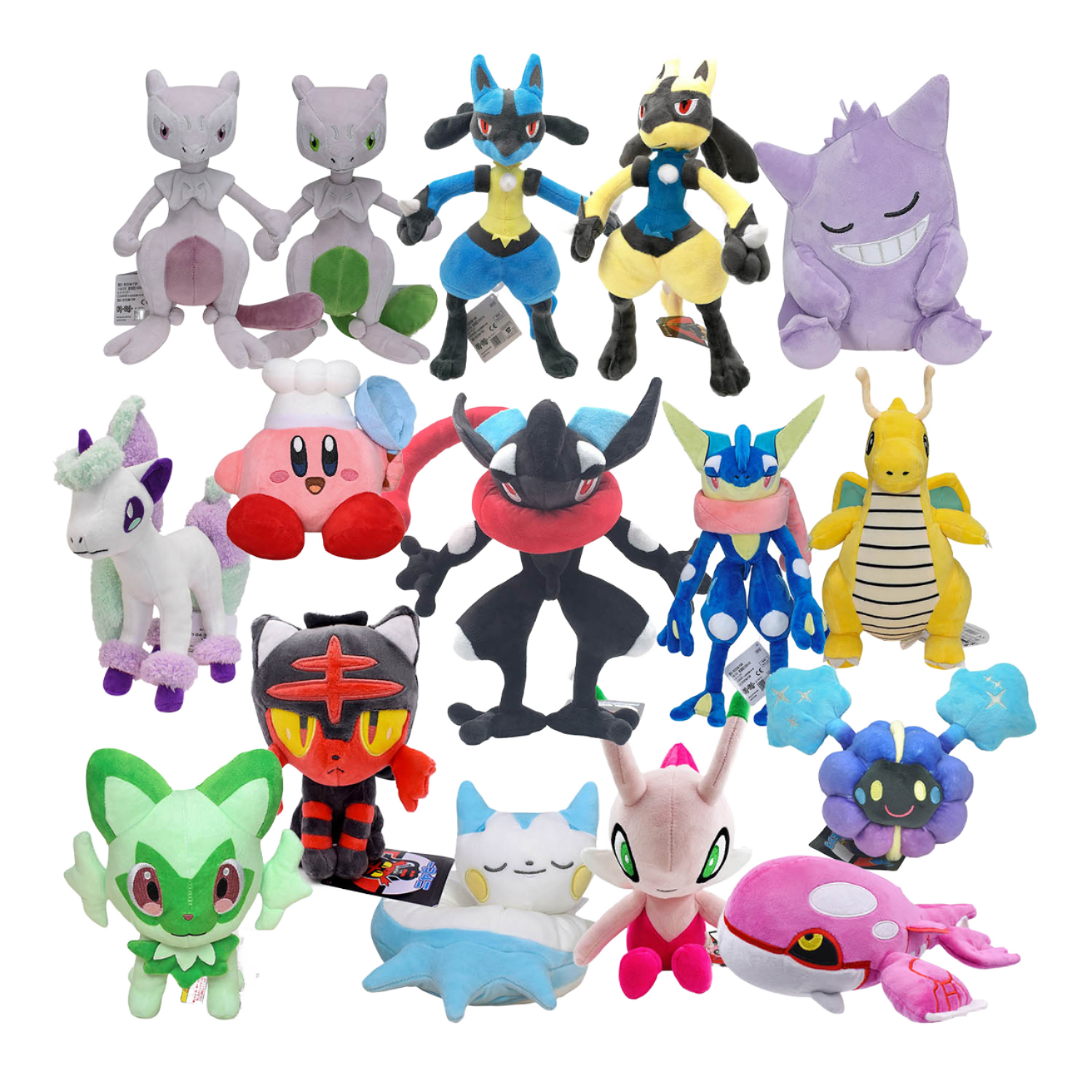 Wholesale Anime Monster 13-25CM Super Soft Plush Doll With PP Cotton Filling For Claw Machine/Vending Machine