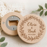 Ouvre-bouteille magnétique en bois personnalisé, ouvre-bouteille de mariage sur mesure, cadeaux de mariage pour les invités, souvenir de fête