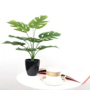 Árbol Artificial de bonsái de alta calidad, maceta de Monstera Evergreen para decoración, venta al por mayor