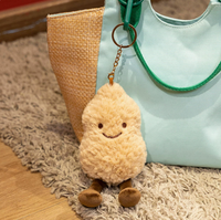 Porte-clés en peluche Kawaii Mini Cartoon Peanut, jouet en peluche doux, pendentif de sac, accessoires décoratifs