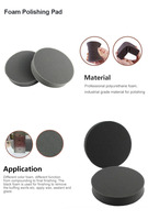 Tampon de polissage en mousse plate noire EVERTOOL avec fixation auto-agrippante pour polisseuse de voiture DA RO