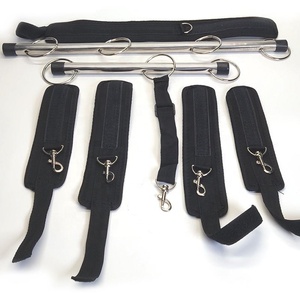 Meilleures ventes : Barre d'écartement en acier, Menottes de cheville et de poignet, Collier de cou, Menottes de pied, Manilles SM – Outil de jeu érotique pour femmes - Product Image 3