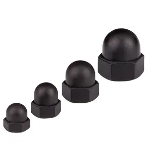 New M8 M10 Bolt Nut Dome Protection Caps Covers Plastic Black Exposed Hexagon Door Protective Cap for Most Cars