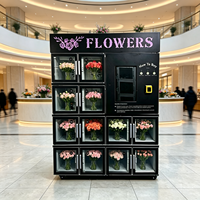 Distributeur automatique de fleurs réfrigérées pour les couloirs des gares