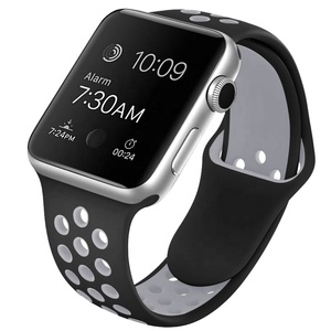millimetri Doppio Del Silicone di Colore per la <span class=keywords><strong>Serie</strong></span> di <span class=keywords><strong>Apple</strong></span> 6/5/4/3 44mm 40mm Vigilanza di <span class=keywords><strong>Sport</strong></span> Della Cinghia - Product Image 1