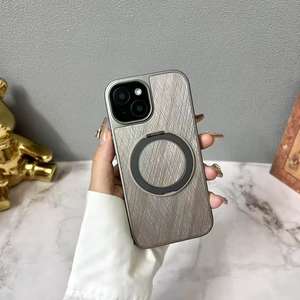 Top Design 360 anneau magnétique filé étui <span class=keywords><strong>de</strong></span> téléphone en or pour iPhone 16 15 14 Pro Max en Stock pour samsung S25 ultra avec support - Product Image 4