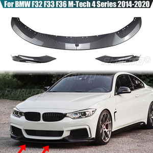 4PCS Front Bumper Lip Body Kit Spoiler <b>Splitter</b> ABS Bumper Canard Lip <b>Splitter</b> for BMW F32 F33 F36 M-Tech 4 Series 2014-2020 - Product Image 1