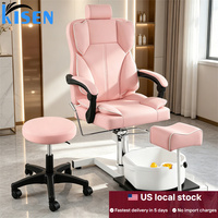 Fauteuil de pédicure de luxe réglable avec spa pour les pieds et fonction extension, en stock local aux États-Unis
