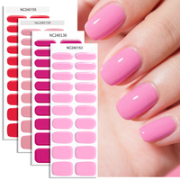 Bandes d'ongles en gros, faux ongles en gel semi-durcis à la lampe UV, autocollants et wraps pour manucure