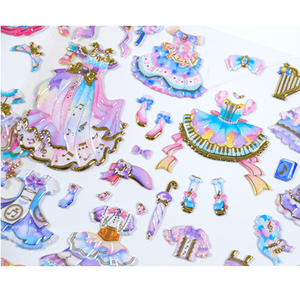 <span class=keywords><strong>Princesse</strong></span> dressup autocollant mousse réutilisable gonflé autocollants filles japonaises habiller distributeur autocollant - Product Image 2