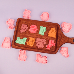 Moule <span class=keywords><strong>à</strong></span> biscuits en plastique série <span class=keywords><strong>Noël</strong></span>, lanterne de renne, dessin animé 3D, DIY, argile, <span class=keywords><strong>emporte</strong></span>-pièces <span class=keywords><strong>à</strong></span> biscuits imprimés - Product Image 4