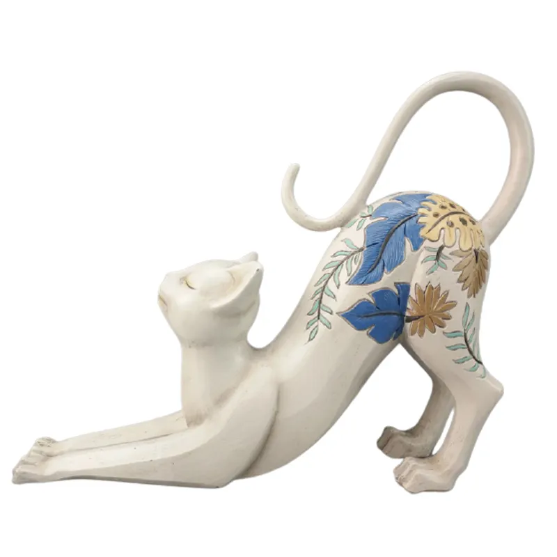 resin tabletop decorative modern figurines decoration resin cat statues molds home decor
