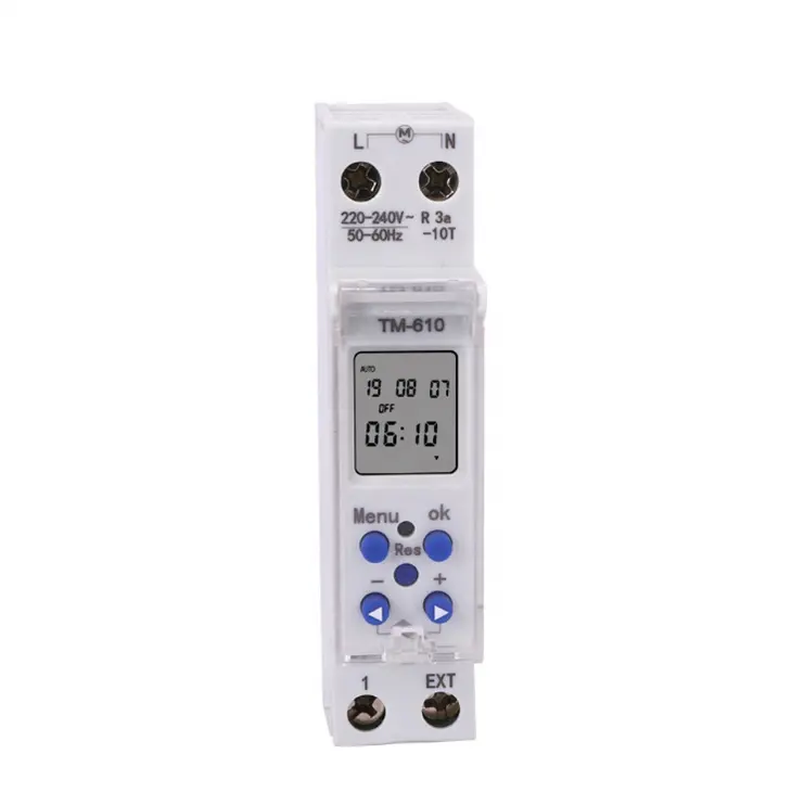 Din Rail Micro computer Time Timer Full Automatic power off Time Switch 220V 16A