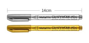 Waterproof <b>Silver</b> Gold Metallic Marker <b>Pens</b> for Party Signatures Festival Card Drawings Paint Markers & Highlighters - Product Image 4