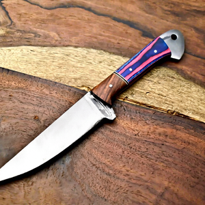 Cuchillo de Chef de Acero de Damasco con Punta Caída, Mango de Madera, Borde Recto, Grosor de 0.6mm, OEM Personalizable, Grado Industrial - Product Image 1