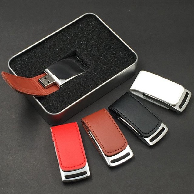 Custom Logo Printing Genius Leather USB 3.0 & 2.0 Flash Memory Pen Drive 1/2/4/8/16/32/64/128/256GB for Sale