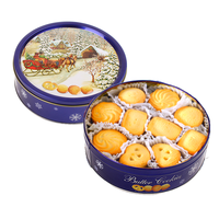 Biscuits et gâteaux danois au beurre frais faits sur mesure avec garniture au fromage et à la crème, emballage en boîte roulée