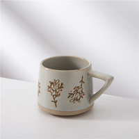 Vente chaude Rétro Simple Style 325 ml En Céramique Rugueux Petit Déjeuner Tasse Bureau À Domicile Après-Midi Thé Tasse À Café