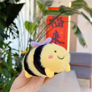 Peluche Plushy Bees Bee Plush Keychain Soft Small Bee Stuffed Animal Toys Plushie Realistic Little <strong>Honey</strong> Honeybee-cartoon <strong>Charms</strong> - Product Image 4