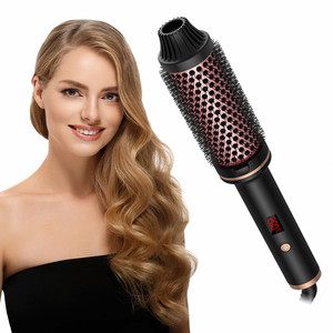 <span class=keywords><strong>Cepillo</strong></span> térmico profesional para el cabello, rizador de cabello de iones negativos antiescaldado, peine Alisador, <span class=keywords><strong>cepillo</strong></span> térmico 400F, pantalla LCD de 1,5 pulgadas - Product Image 5