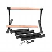 Poignées de musculation et parallettes LEAJOY en bois et métal noir - Design triangulaire, robustes et durables pour une utilisation à domicile, en salle de sport ou en extérieur