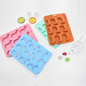 Wholesale Ice Cube <b>Tray</b> for Drink Ice Maker Candy Chocolate and Biscuit Fondant <b>Baking</b> Mold Dog Shaped <b>Silicone</b> Ice Cube Mold - Product Image 2