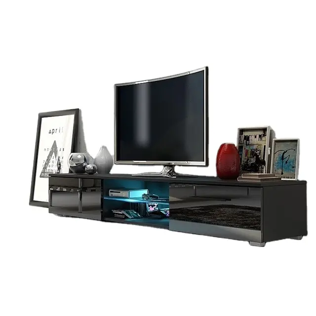 LED TV Stand Modern And Center Table TV Room Furniture With Light