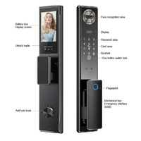 Cerradura Inteligente WiFi con Reconocimiento Facial y de Venas de la Palma de la Mano, Multi-idioma, Impermeable, con Código/Contraseña, App Tuya, Tarjeta de Memoria, Aleación de Aluminio, Fácil de Usar