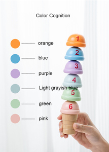 Ice Cream Đồ Chơi Chơi Set Mầm Non Hoạt Động Học Tập Đếm Và Phù Hợp Với Thư Trò Chơi Montessori Xếp Chồng Đồ Chơi Cho Trẻ Em 3-5 - Product Image 4