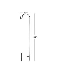 Crochets de berger en métal 35 pouces pour accrocher des lumières solaires et des mangeoires d'oiseaux - Product Image 1