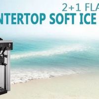 Paniek Kopen 2 + 1 Smaken Draagbare Softijs Machine Commercial